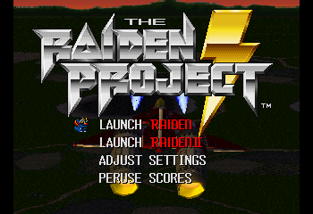 The Raiden Project Title Screen